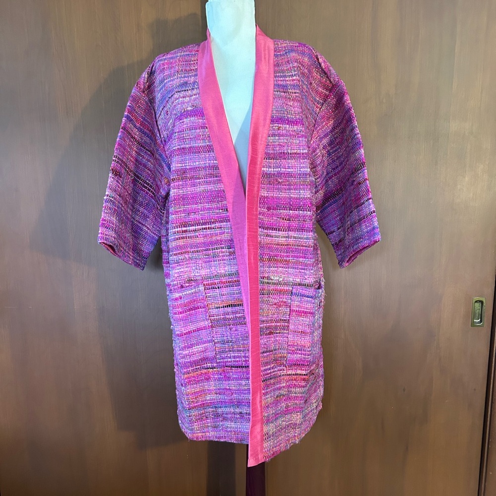 NWT April Cornell silk open front kimono
